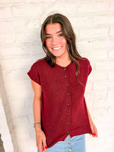 Load image into Gallery viewer, Rise Up Burgundy Top