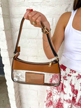 Load image into Gallery viewer, Clear Tan Faux Leather Shoulder Hand Bag