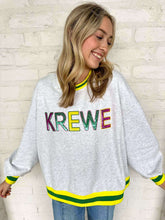 Load image into Gallery viewer, Mardi Gras Krewe Striped Hem Sweatshirt
