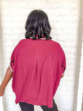 Load image into Gallery viewer, Comfortably Me Burgundy Top
