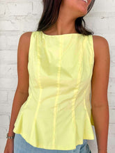 Load image into Gallery viewer, THML Peplum Pose Yellow Top
