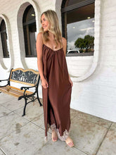 Load image into Gallery viewer, Always In The Know Brown Midi Dress