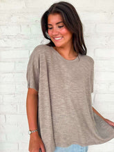 Load image into Gallery viewer, Sunset Stroll Ash Mocha Oversized Top