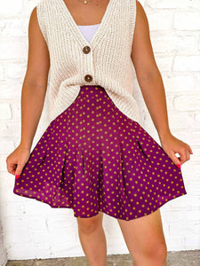 Rewind The Time Mustard Skirt