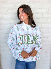 Load image into Gallery viewer, Queen Of Sparkles Holly Jolly Print Mock Neck