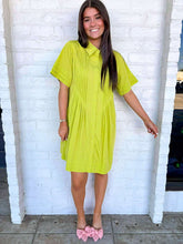 Load image into Gallery viewer, Feel Alive Chartreuse Dress
