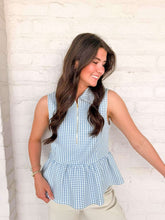 Load image into Gallery viewer, Over The Hill Blue Stripe Top