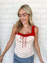 Load image into Gallery viewer, Beautiful Story White Red Top