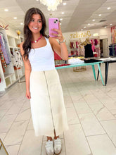 Load image into Gallery viewer, Southern Charm Oatmeal Midi Skirt