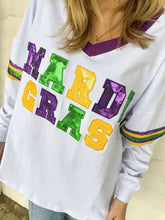 Load image into Gallery viewer, Mardi Gras Sequin Long Sleeve Shirt