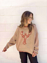 Load image into Gallery viewer, Lobster Love Taupe Sweater