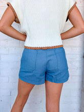 Load image into Gallery viewer, The Colette Scallop Sky Shorts