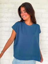 Load image into Gallery viewer, In A Daydream Blue Indigo Scuba Top