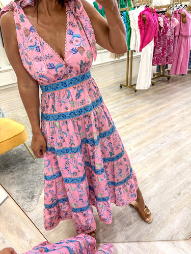 Pretty Moments Pink Midi Dress