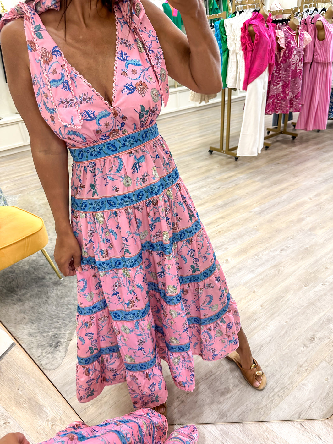 Pretty Moments Pink Midi Dress