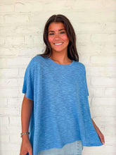 Load image into Gallery viewer, Sunset Stroll Cornflower Blue Oversized Top