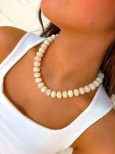 Load image into Gallery viewer, Large White Bead Necklace