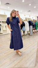 Load image into Gallery viewer, Stay Awhile Navy Dress