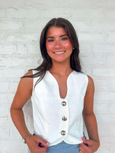 Load image into Gallery viewer, First Class White Vest Top