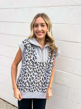 Load image into Gallery viewer, Be Bold Leopard Gray Top