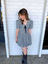 Load image into Gallery viewer, Meet You There Black Gingham Dress