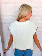 Load image into Gallery viewer, Tiger Head Cream Sweater Vest