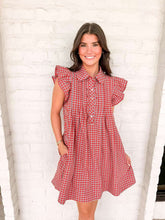 Load image into Gallery viewer, Decide To Take Red Denim Dress