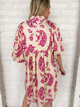 Load image into Gallery viewer, Vineyard View Printed Fuchsia Dress