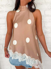 Load image into Gallery viewer, Look At Me Latte Polka Dot Top