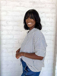 Change Your Mind Navy Top