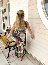Load image into Gallery viewer, Queen Of Sparkles Black Multi Shell Coverup Midi Dress
