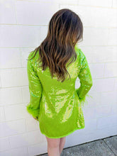 Load image into Gallery viewer, Queen Of Sparkles Green Full Sequin Grinch Dress