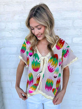 Load image into Gallery viewer, Queen Of Sparkles Multi Easter Egg Knit Top