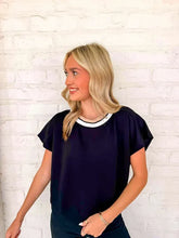 Load image into Gallery viewer, Smooth Going Black Shirt Sleeve Top