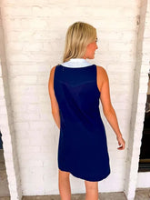 Load image into Gallery viewer, Dear Miss Navy Linen Dress