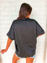 Load image into Gallery viewer, Ivy Lane Black Polka Dot Top