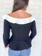 Load image into Gallery viewer, Day Break Black Off the Shoulder Top