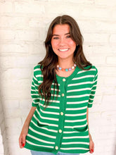 Load image into Gallery viewer, Dressed In Stripes Green Top