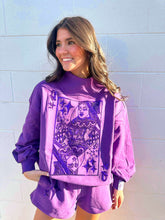 Load image into Gallery viewer, Queen Of Sparkles Purple Queen Mock Neck Sweatshirt