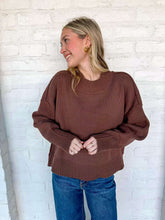 Load image into Gallery viewer, Dedicate My Time Brown Sweater Top