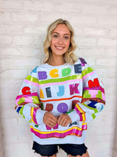 Load image into Gallery viewer, Queen Of Sparkles Grey Multi ABCs Sweatshirt