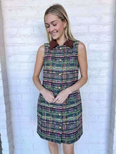 Load image into Gallery viewer, THML Rest Away Green Tweed Dress