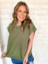 Load image into Gallery viewer, Stitch With Me Light Olive Top