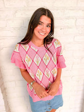 Load image into Gallery viewer, Flora Meadows Pink Top