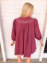 Load image into Gallery viewer, Walk Around The Park Burgundy Dress