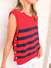 Load image into Gallery viewer, Safe Travels Navy/Red Top