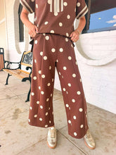 Load image into Gallery viewer, Polka Dot Fever Brown Pant Set