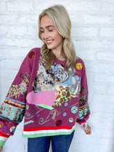Load image into Gallery viewer, Queen Of Sparkles Maroon Multi Cats In Santa’s Sleigh Sweatshirt