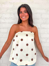 Load image into Gallery viewer, Try Again Ecru Polka Dot Top