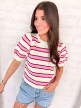 Load image into Gallery viewer, Reaching Out Cream Pink Top